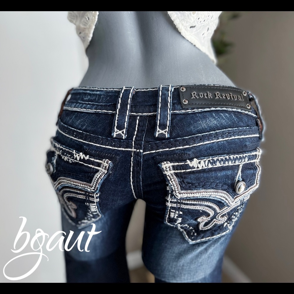 Like New Rock Revival Kai Boot Jeans - 24